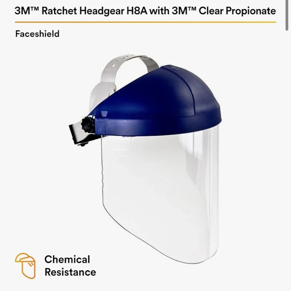 3M H8A Ratchet Headgear and Visor Combination Clear Faceshield